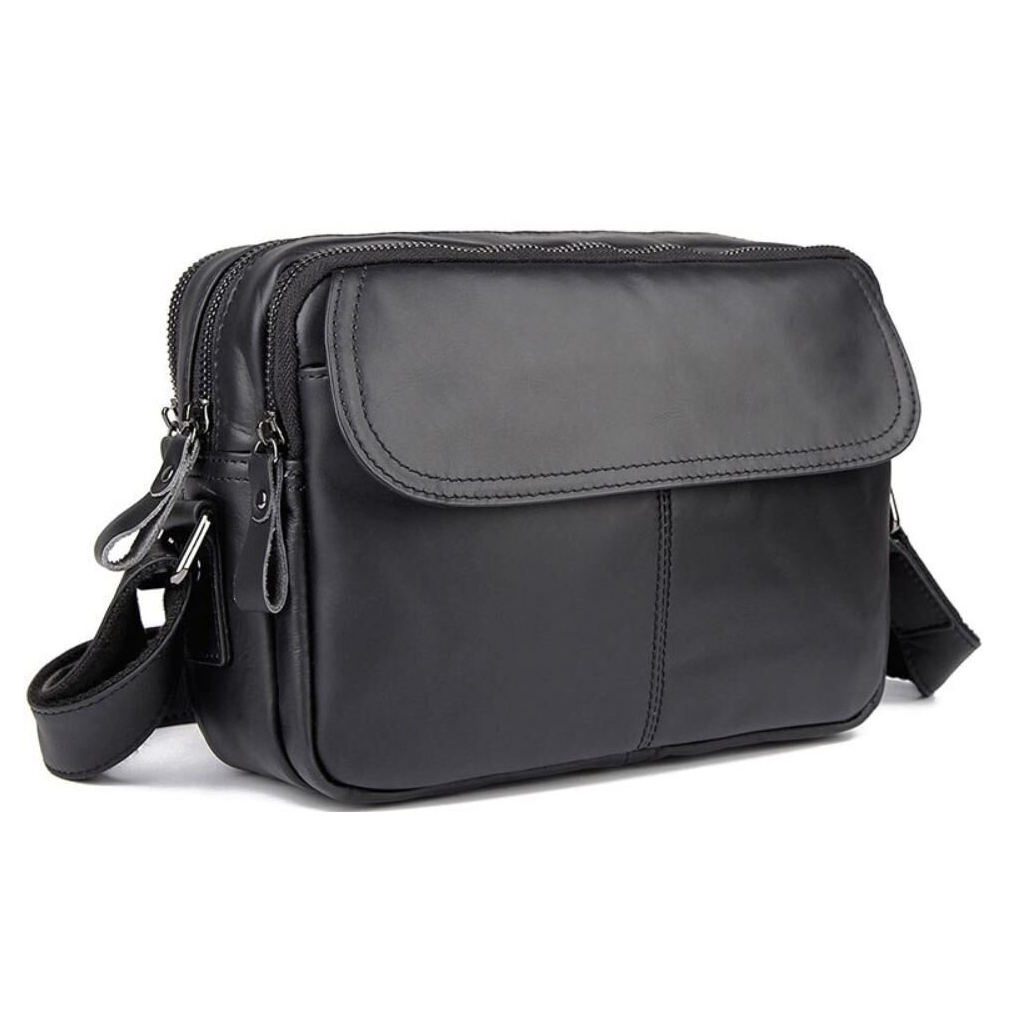 Сумка Vintage З натуральної шкіри зерниста Чорна (14548) - зображення 2