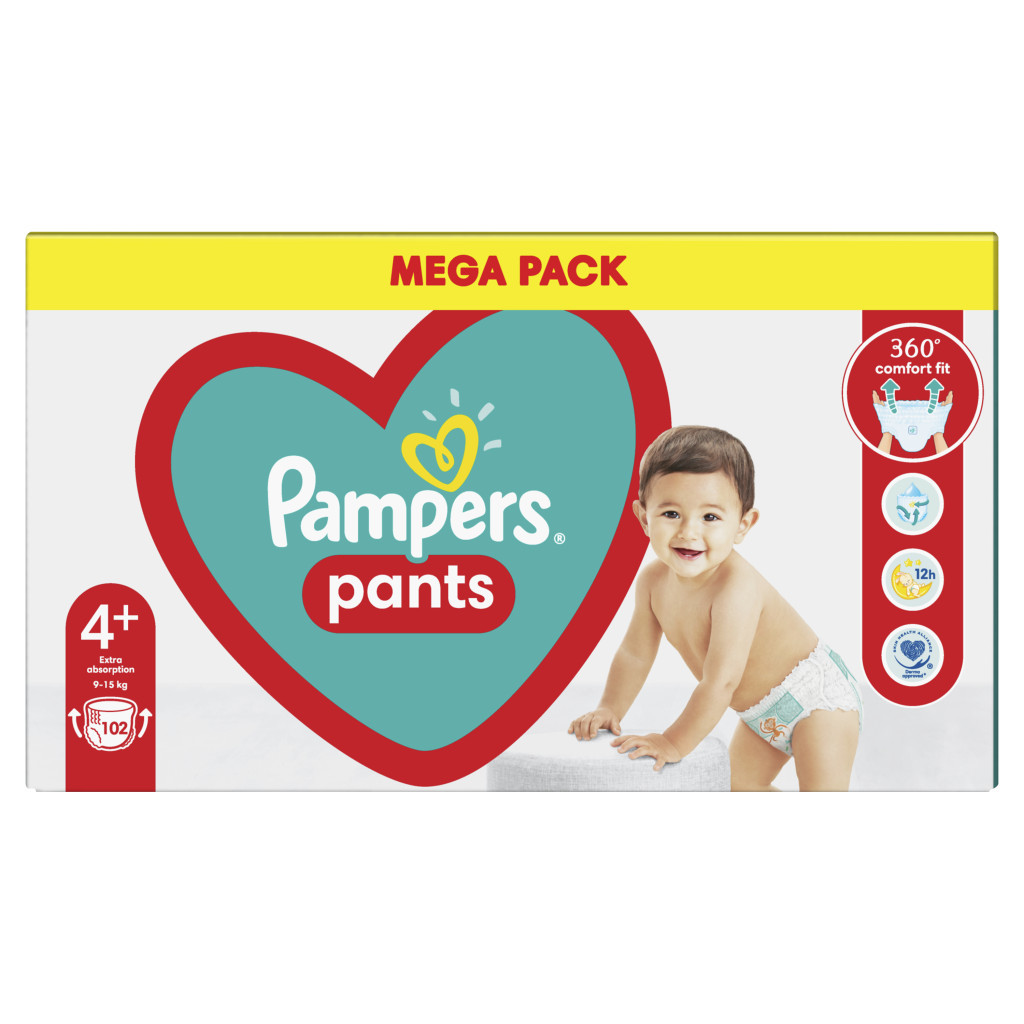 Підгузки Pampers трусики Pants Maxi Розмір 4+ (9-15 кг) 102 шт. (8006540069479) - зображення 2