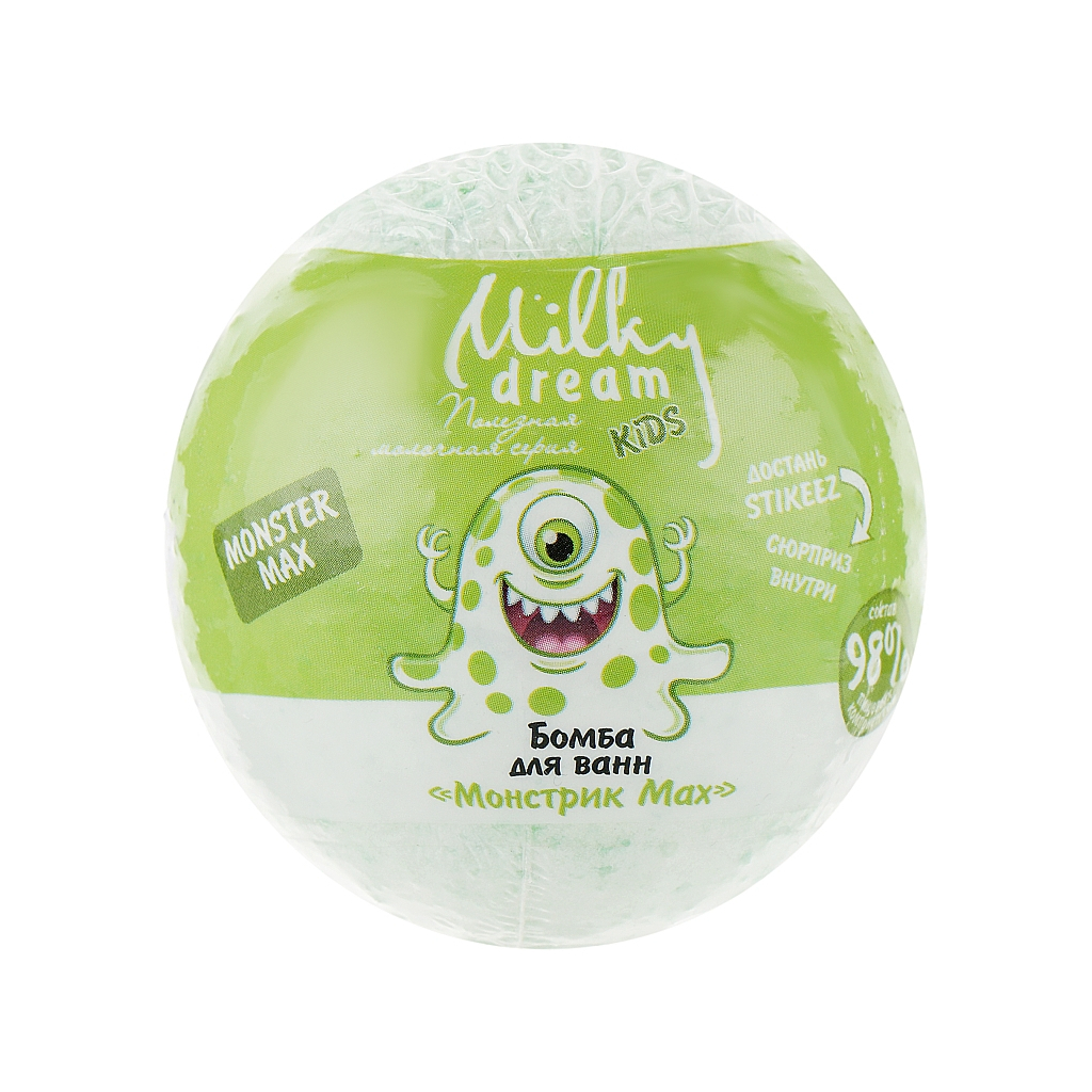 Бомбочка для ванни Milky Dream Kids Монстрик Мах 100 г (4820205301728) - изображение 1