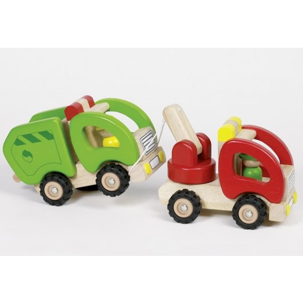 Машина Goki дерев'яна Евакуатор (червоний (55965) - зображення 4