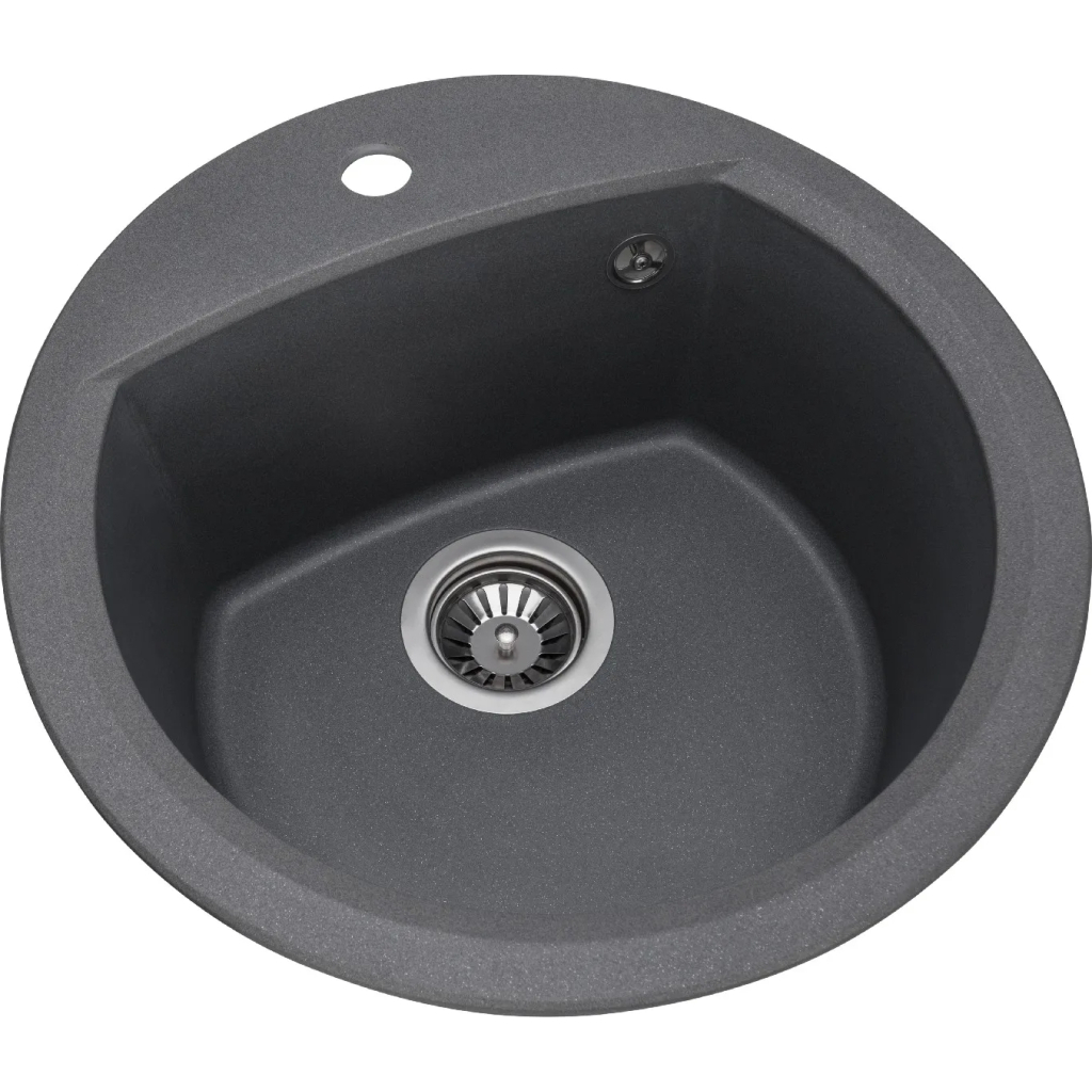 Мийка кухонна GRANADO RONDA grafito з сифоном (470*490mm.) (gr2209) - зображення 2