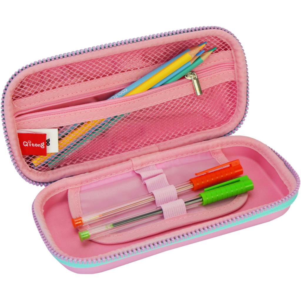 Пенал Cool For School з тисненням 1 відділення Фіолетовий (QT-5631-Purple) - зображення 2