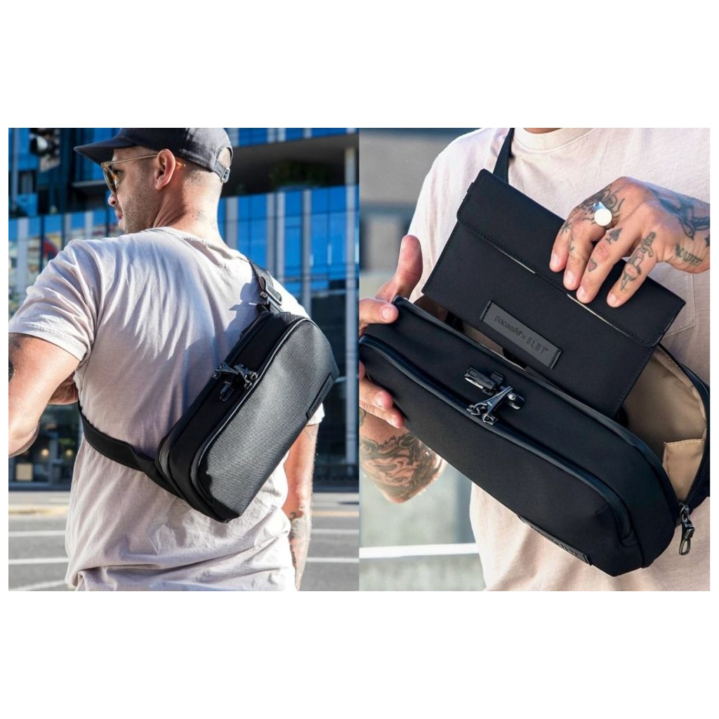 Сумка Pacsafe x SLNT pocket sling Чорна (83102100) - зображення 10