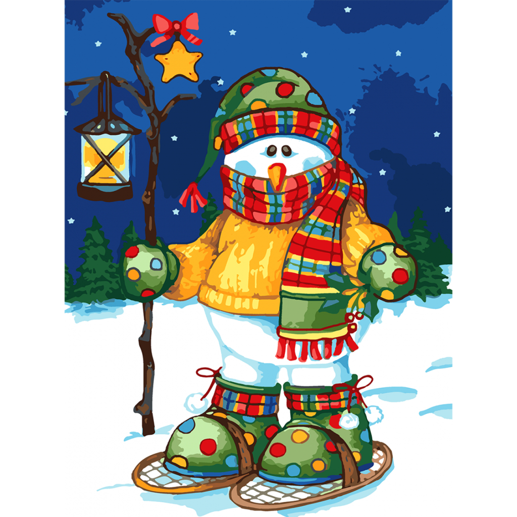 Картина по номерам Santi Сніговик 30*40 см (954406) - зображення 1