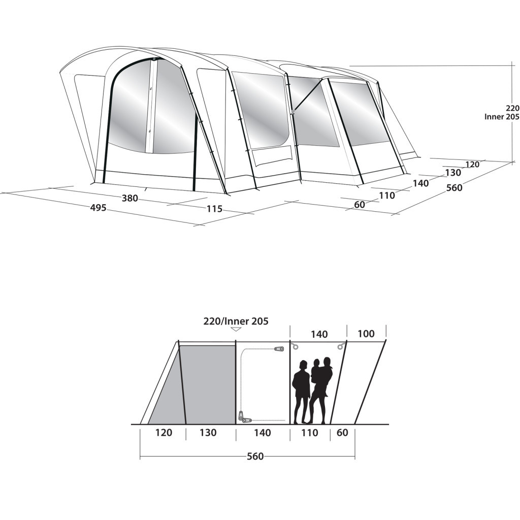 Намет Outwell Montana 6PE Blue (928818) - зображення 9