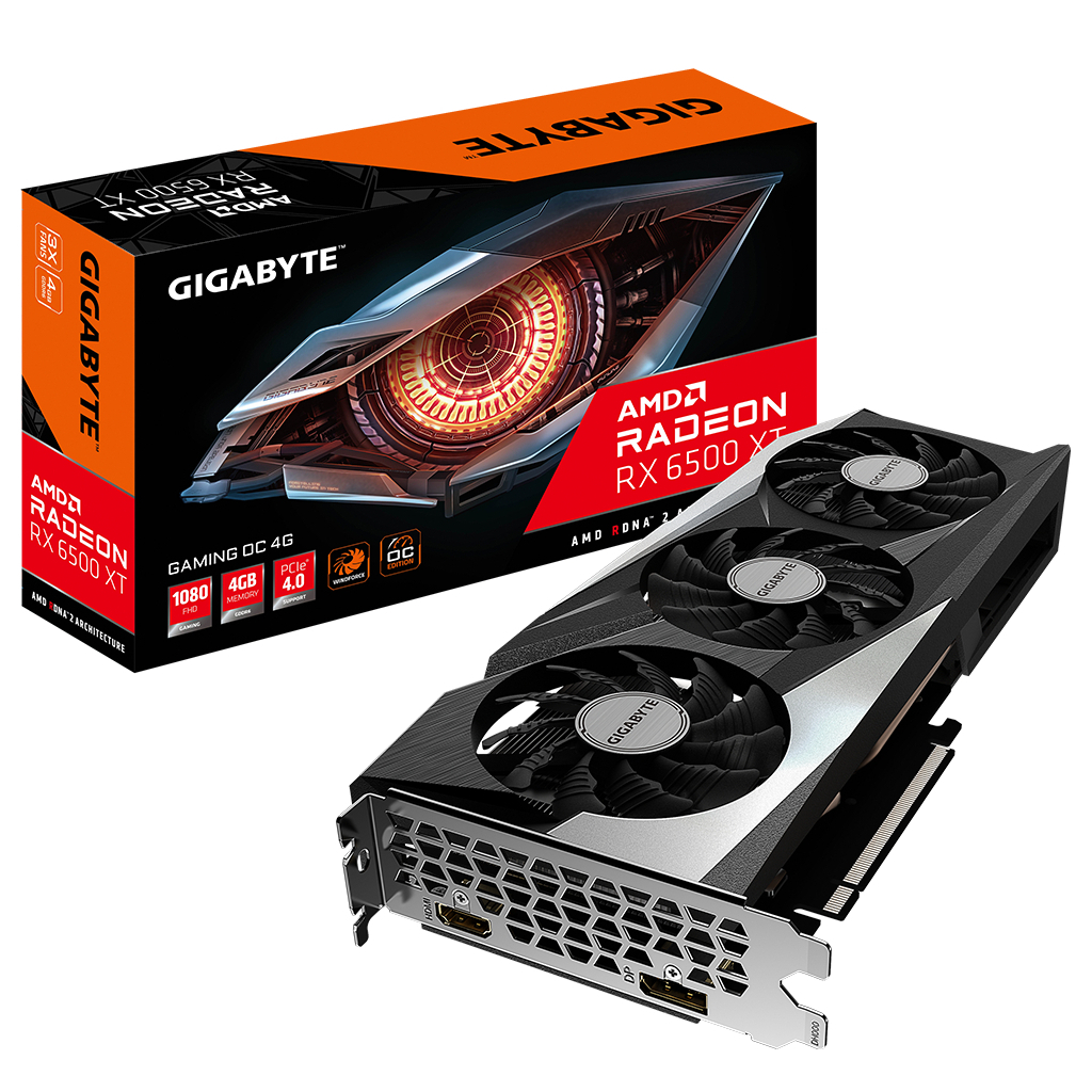 Відеокарта GIGABYTE Radeon RX 6500 XT 4Gb GAMING OC (GV-R65XTGAMING OC-4GD) - зображення 1