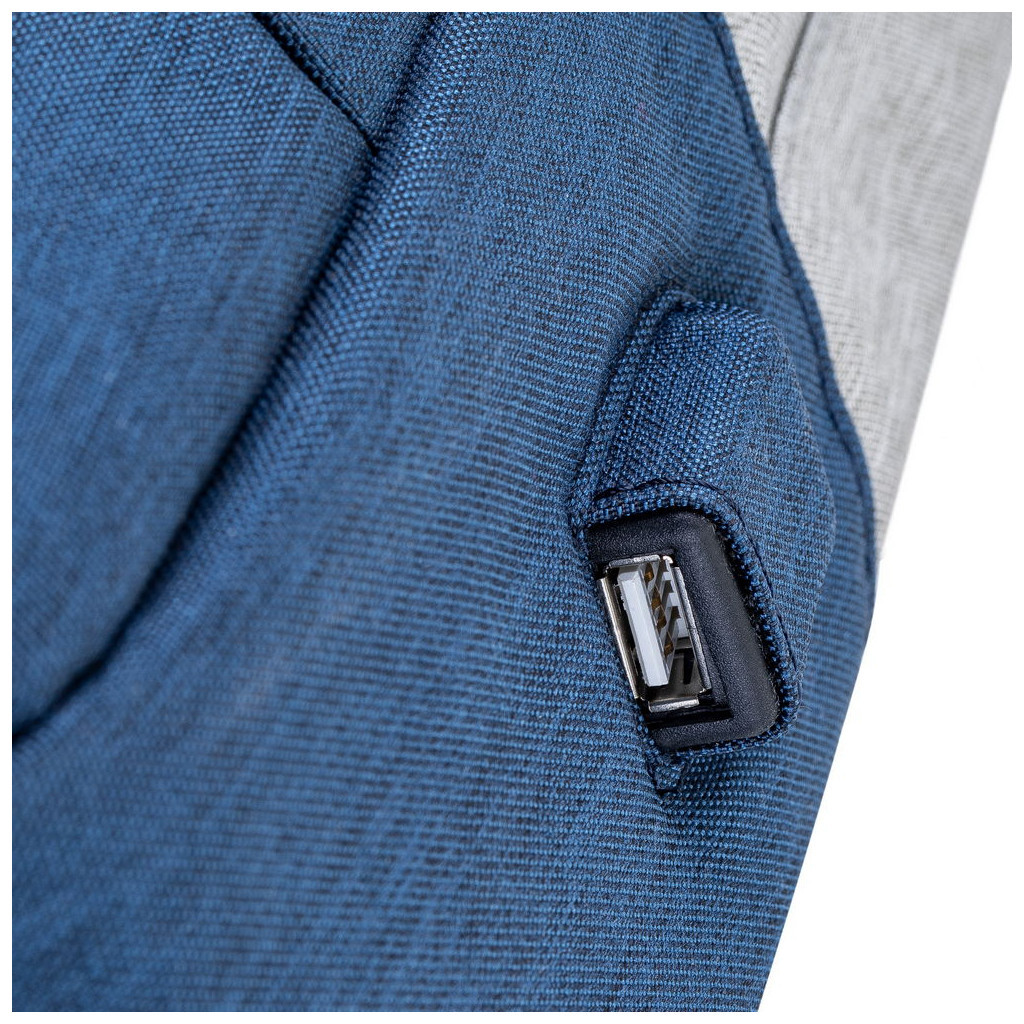 Рюкзак для ноутбука RivaCase 15.6" 7562 Anti-theft, water-repellent, Grey / Dark Blue (7562Grey/DarkBlue) - зображення 10