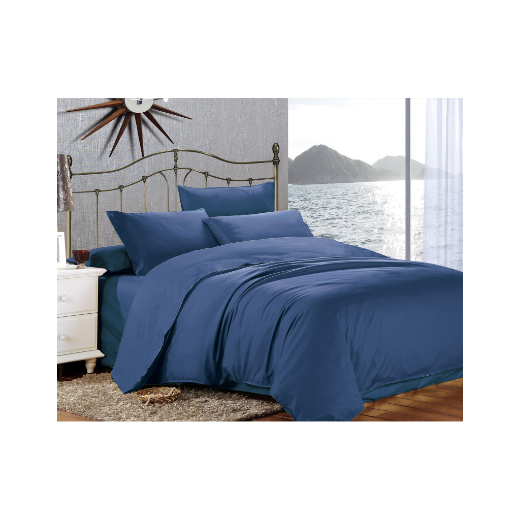 Постільна білизна Home Line Сатин Люкс (темно-синій) сімейний (155274) - зображення 1
