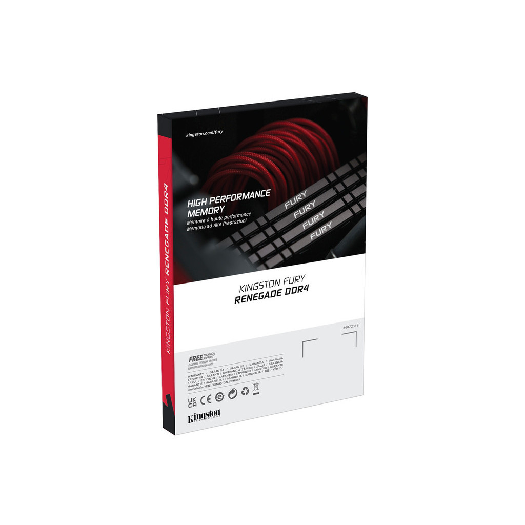 Модуль пам'яті для комп'ютера DDR4 16GB 4000 MHz Renegade Black Kingston Fury (ex.HyperX) (KF440C19RB1/16) - изображение 6