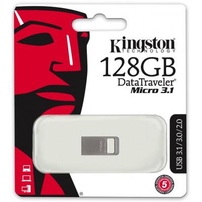 USB флеш накопичувач Kingston 128GB DT Micro 3.1 USB 3.1 (DTMC3/128GB) - зображення 4
