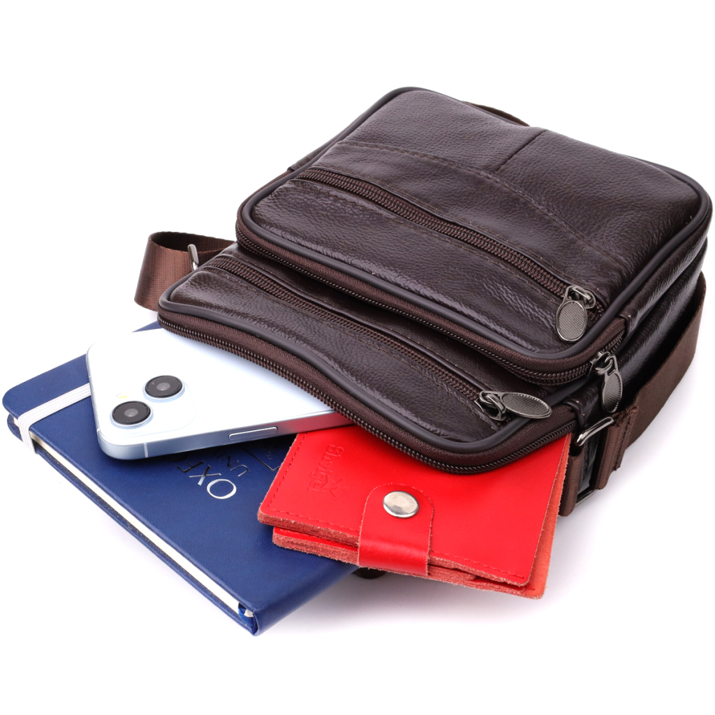 Сумка Vintage З натуральної шкіри Коричнева (22865) - зображення 8