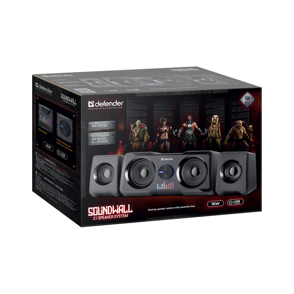 Акустична система Defender Soundwall USB Black (65214) - зображення 4