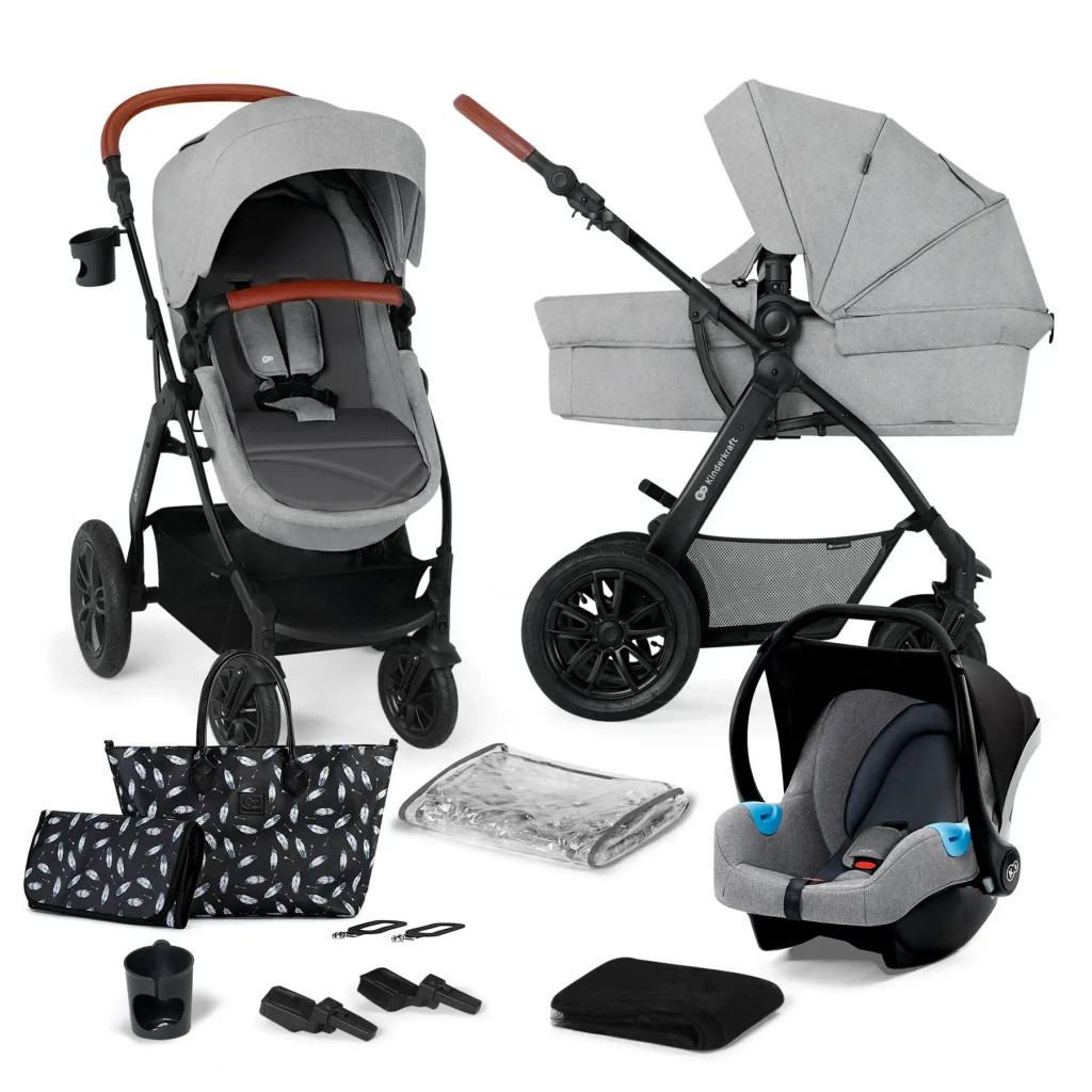 Коляска Kinderkraft 3 в 1 Xmoov CT Light Gray (KSXMOV00LGR3000) (5902533920921) - зображення 1
