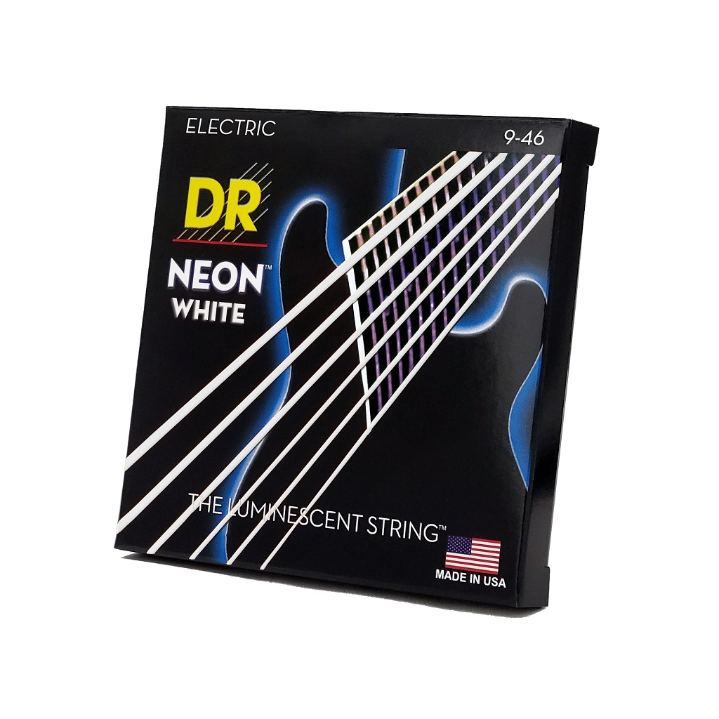 Струни для гітари DR Strings NEON White Electric - Light Heavy (09-46) (NWE-9/46) - зображення 2
