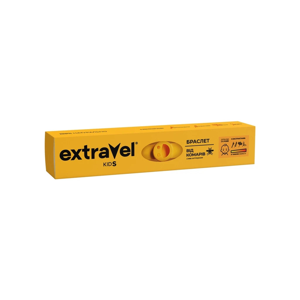 Браслет від комах Extravel Kids Від комарів зі змінним картриджем (4820184441552) - зображення 1
