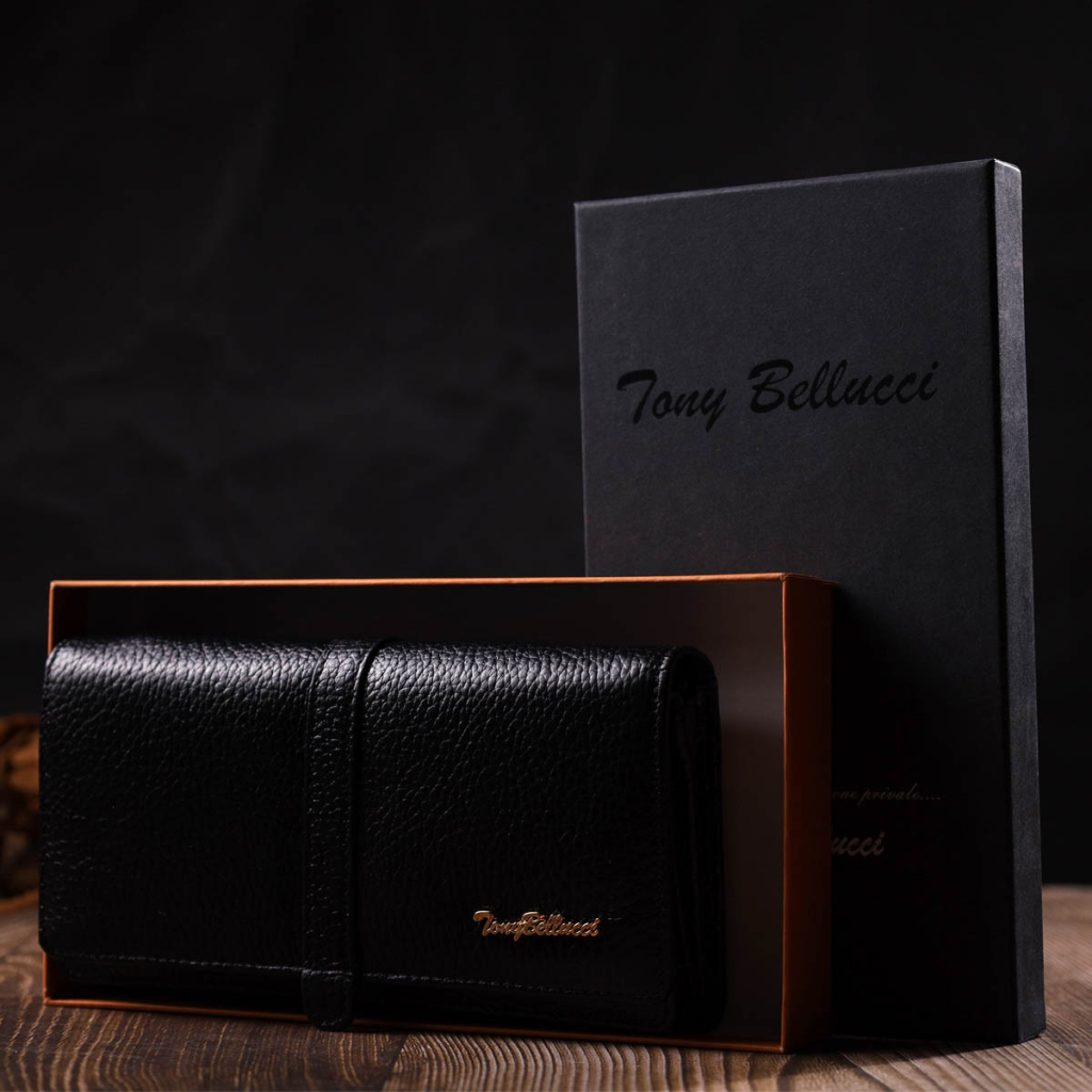 Гаманець Tony Bellucci З натуральної шкіри Чорний (21961) - зображення 10
