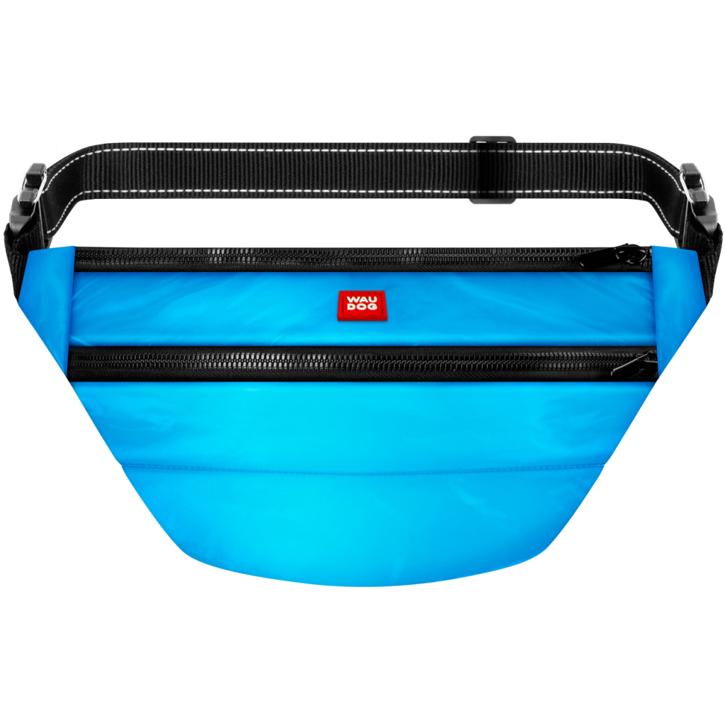 Поясна сумка-бананка для собак WAUDOG Family зі знімним ременем 33x17x10 см блакитна (56882) - изображение 1