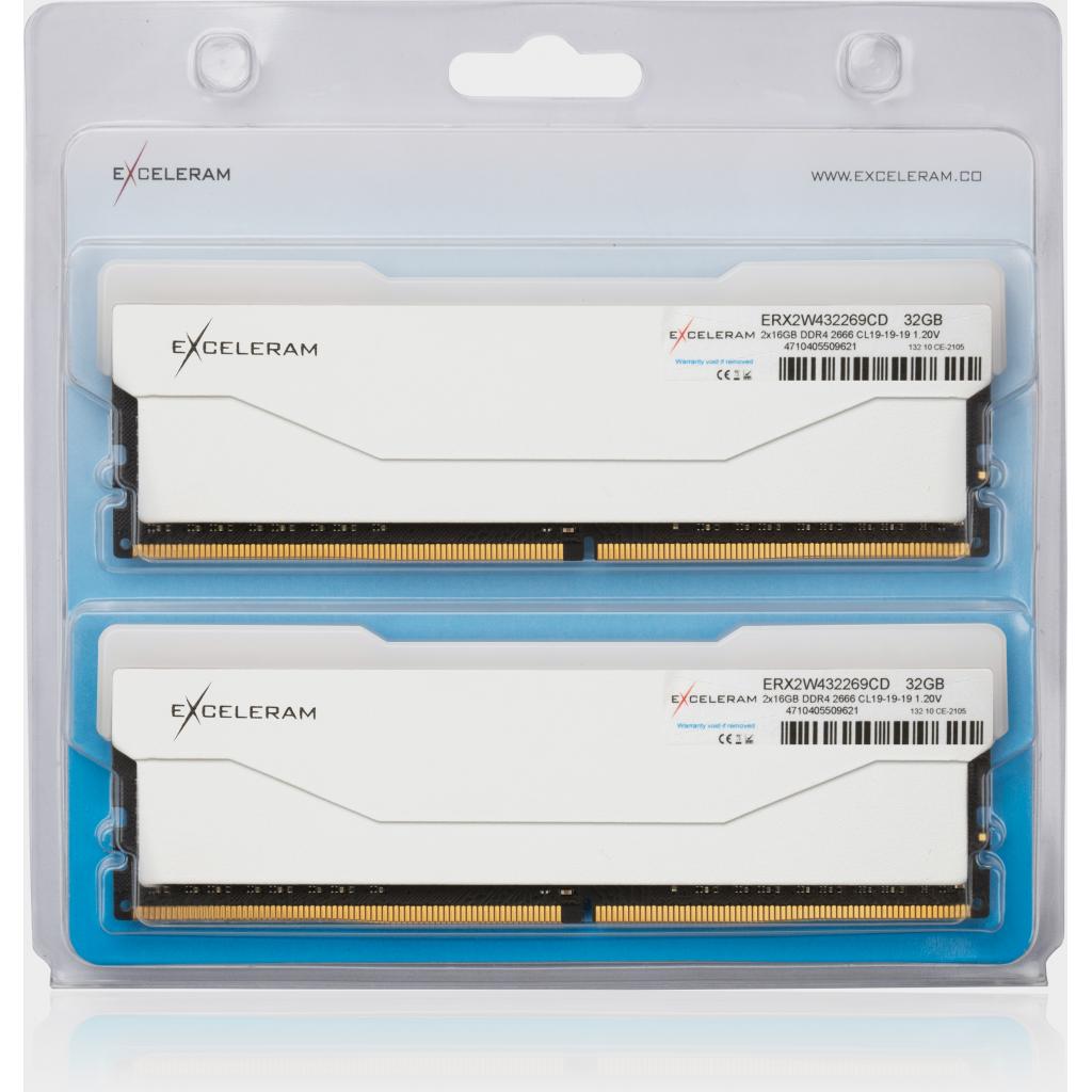 Модуль пам'яті для комп'ютера DDR4 32GB (2x16GB) 2666 MHz RGB X2 Series White eXceleram (ERX2W432269CD) - зображення 3