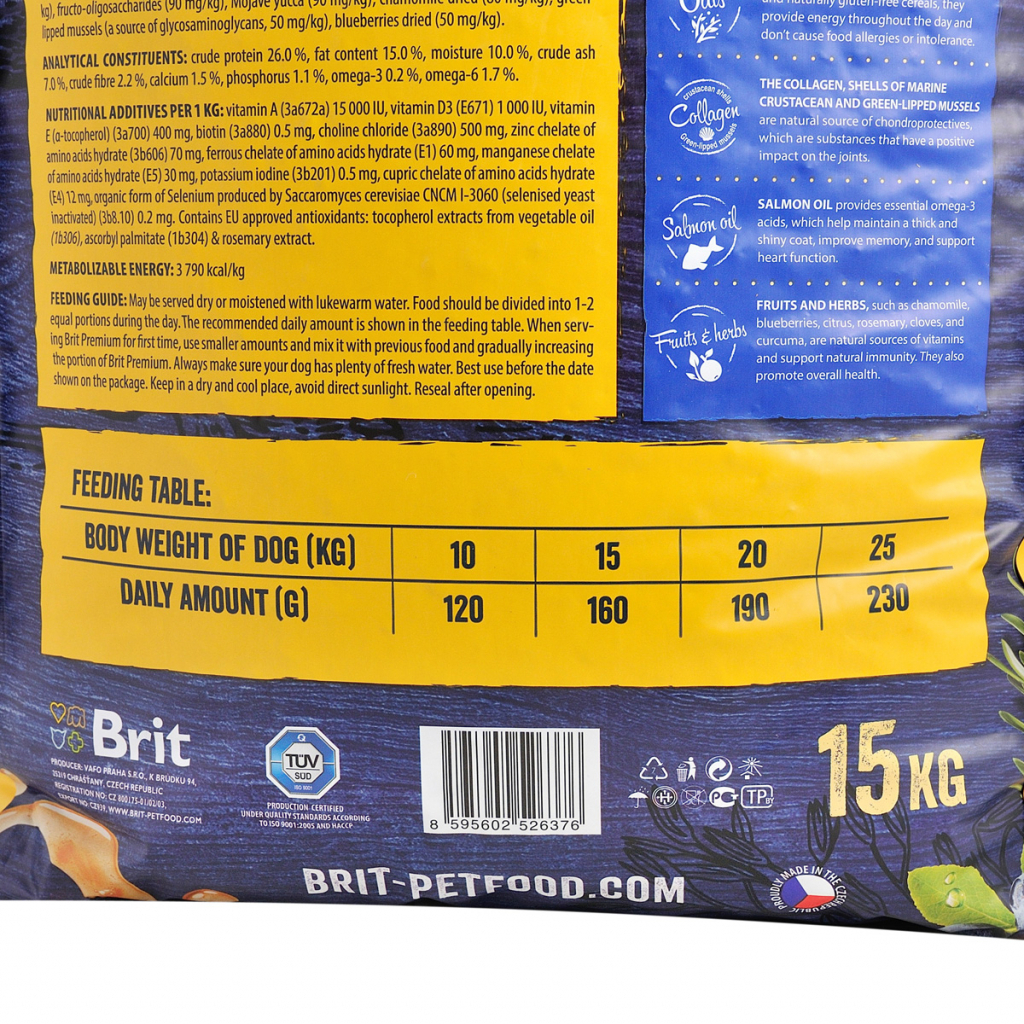 Сухий корм для собак Brit Premium Dog Adult M 15 кг (8595602526376) - зображення 4