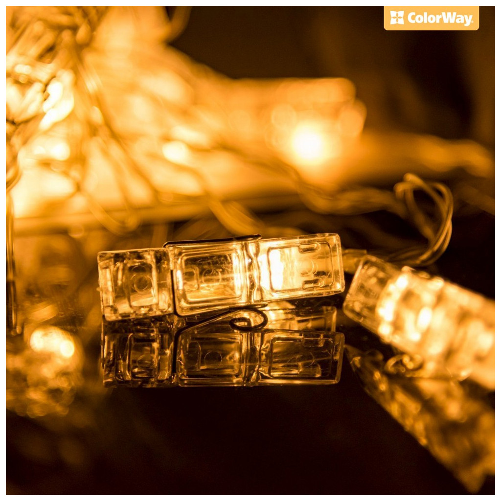 Гірлянда ColorWay Світлодіодна з прищіпками для фото 20 LED / 3 м USB (CW-LCP-20L30BU) - зображення 5