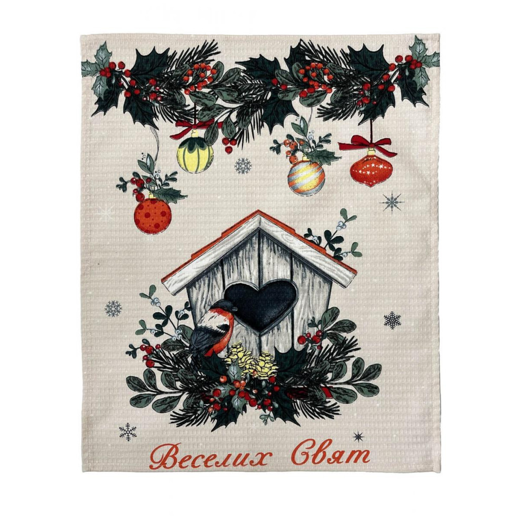 Рушник Прованс вафельний Пташка 45х60 см (4823093452503) - изображение 1