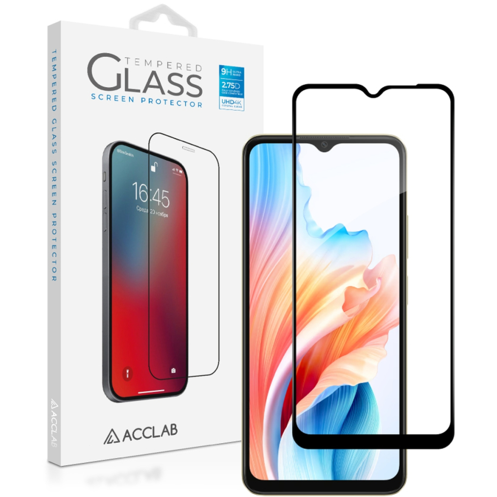 Скло захисне ACCLAB Full Glue Oppo A38 4G Black (1283126588570) - зображення 1
