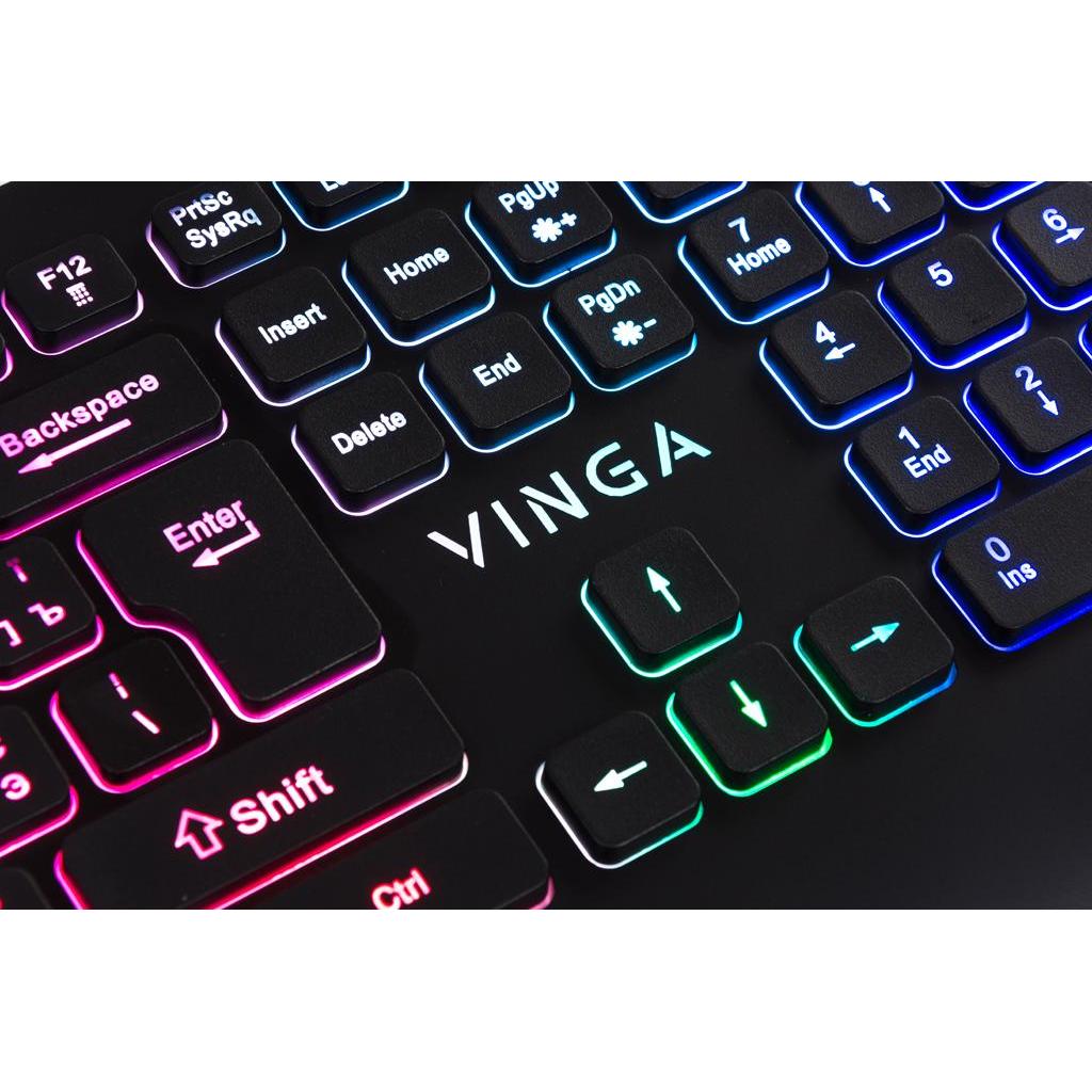 Клавіатура Vinga KB658 black - зображення 7