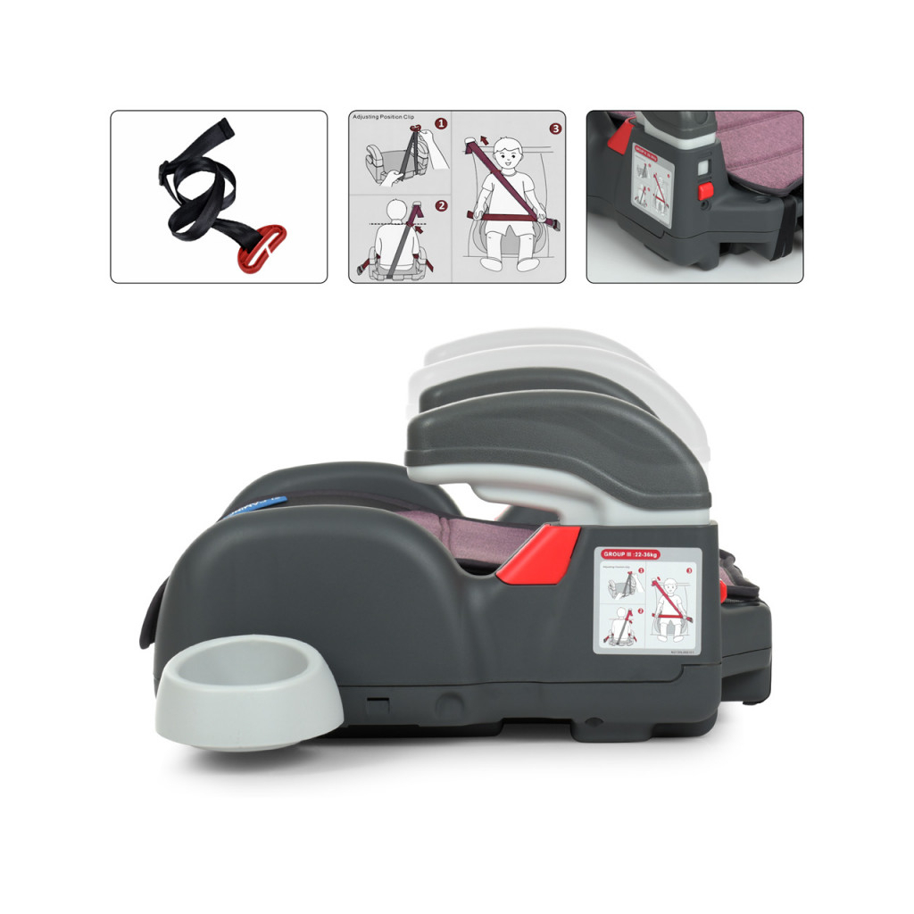 Автокрісло-бустер El Camino ME 1044 RORO 22-36 кг royal violet - зображення 3