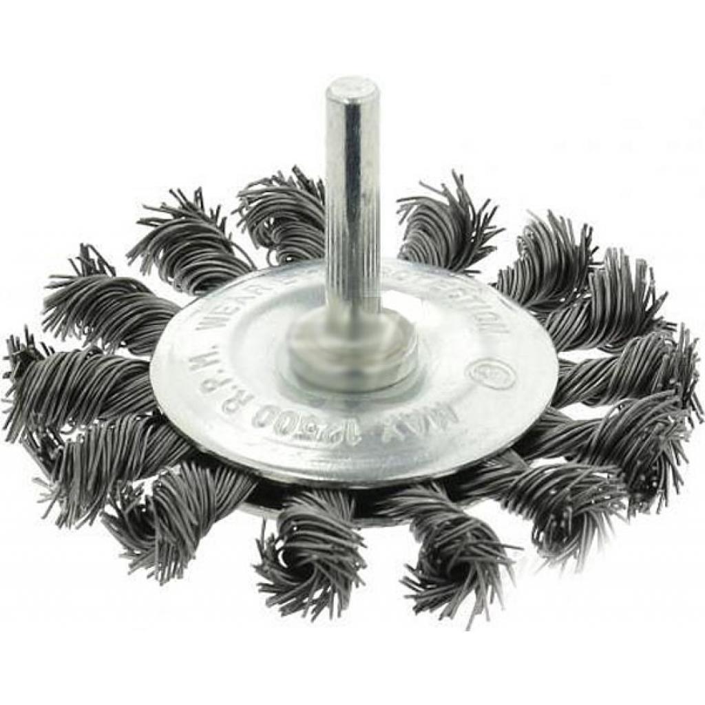 Щітка для електроінструменту Зеніт дискова плетена сталь 75 мм, 0,5 мм (36103075) - зображення 1