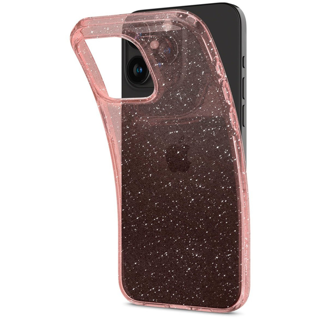 Чохол до мобільного телефона Spigen Apple iPhone 15 Pro Liquid Crystal Glitter Rose Quartz (ACS06702) - зображення 7