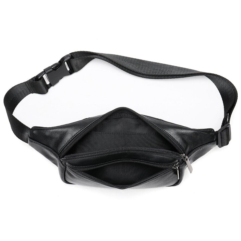 Сумка Vintage Бананка зі шкіри Чорна (14999) - зображення 2