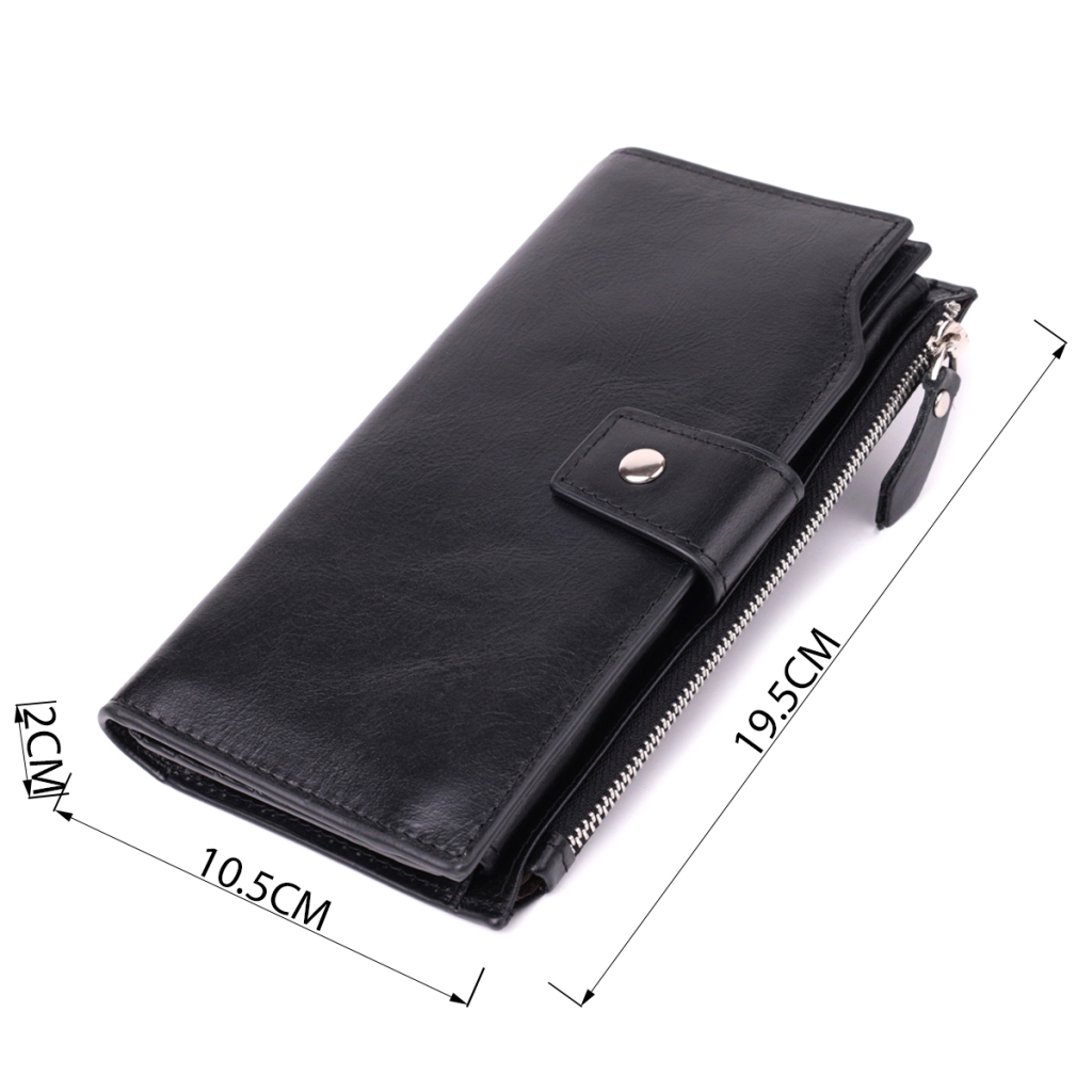 Гаманець Vintage З натуральної шкіри Чорний (22885) - изображение 3