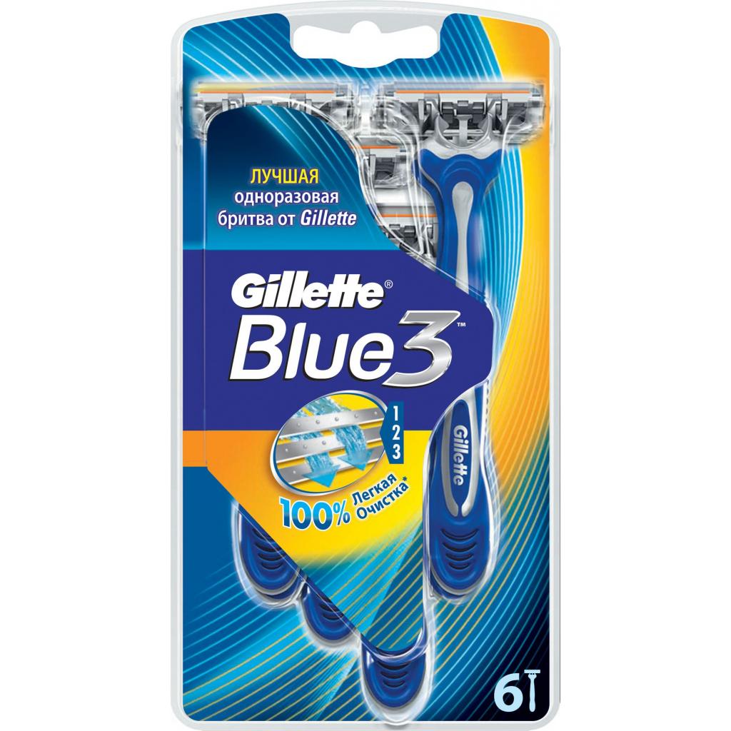 Бритва Gillette Blue 3 одноразові 6 шт (7702018020294) - зображення 1