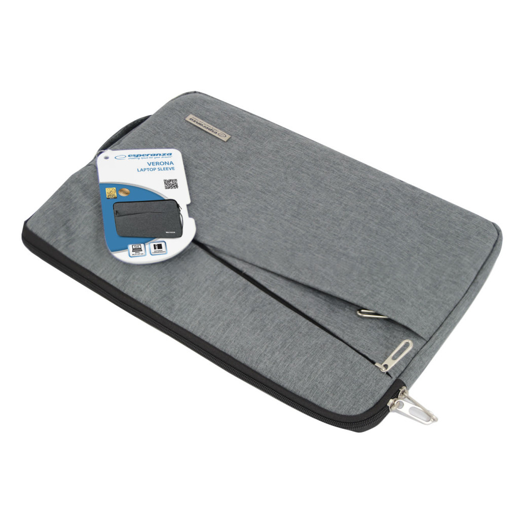 Чохол до ноутбука Esperanza 15.6" VERONA, gray (ET193) - зображення 4
