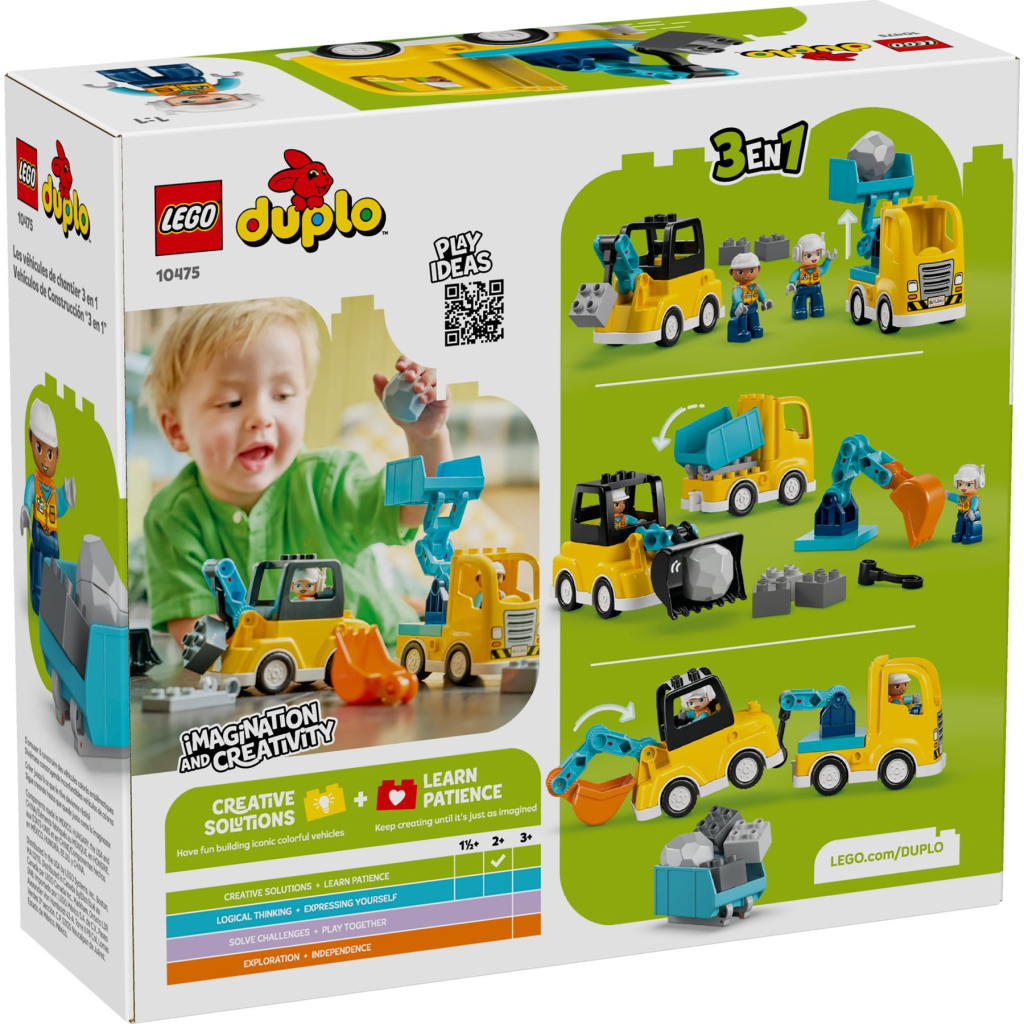 Конструктор LEGO DUPLO Town 3-в-1 Будівельна техніка (10475) - зображення 9