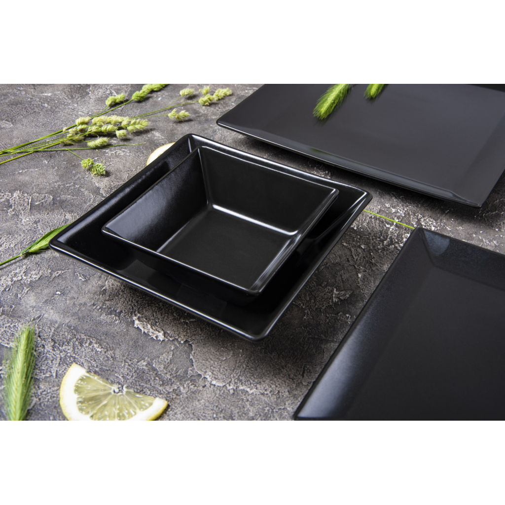 Тарілка Ipec Tokyo 21х21 см Десертна Чорнна (30901044) - зображення 3