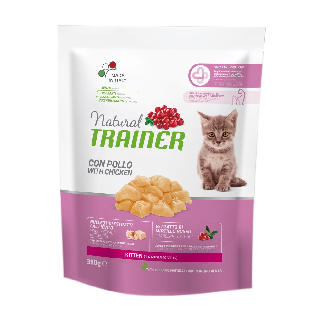 Сухий корм для кішок Trainer Natural Super Premium Kitten з куркою 300 г (8059149230443) - зображення 1