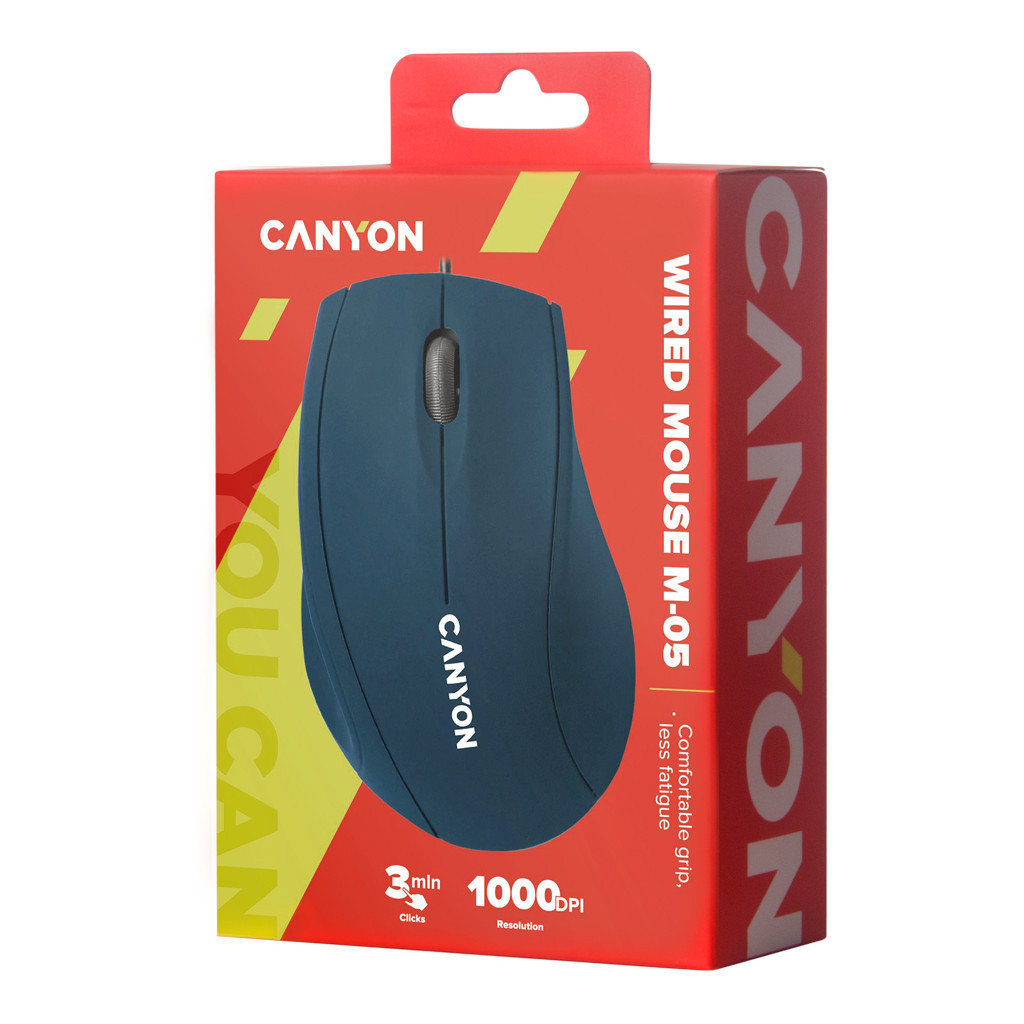 Мишка Canyon M-05 USB Blue (CNE-CMS05BL) - зображення 4