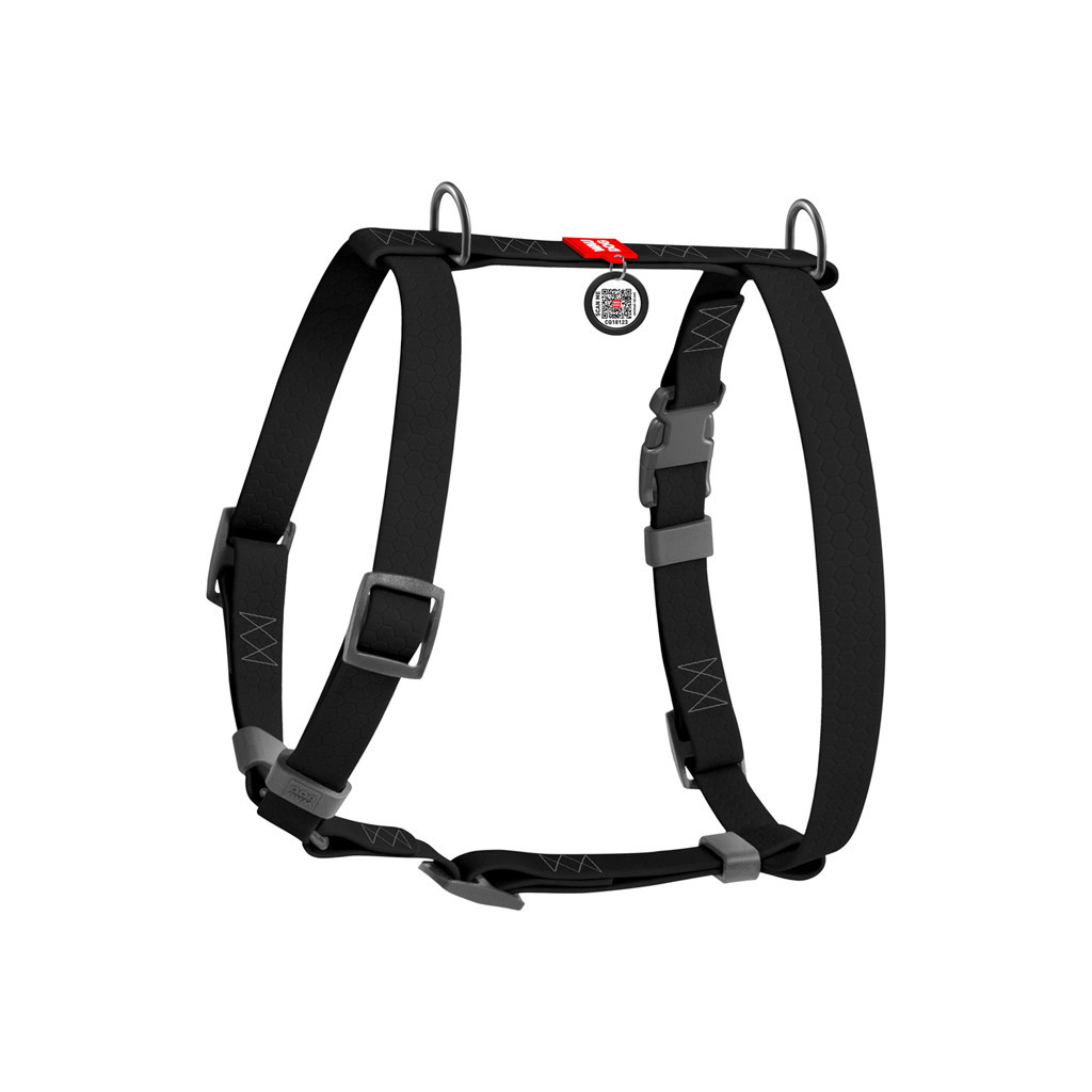 Шлея для собак WAUDOG Waterproof Н-подібна анатомічна XL чорна (32451) - зображення 2