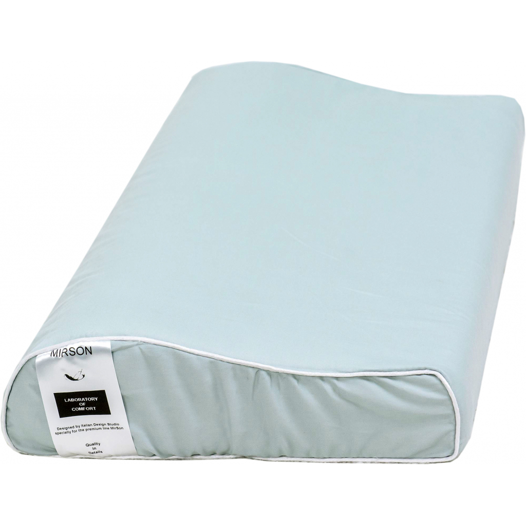 Подушка MirSon ортопедична 6114 Delicate satin Skyline Kiddy Boy 50х29х5/8 (2200003262681) - зображення 1
