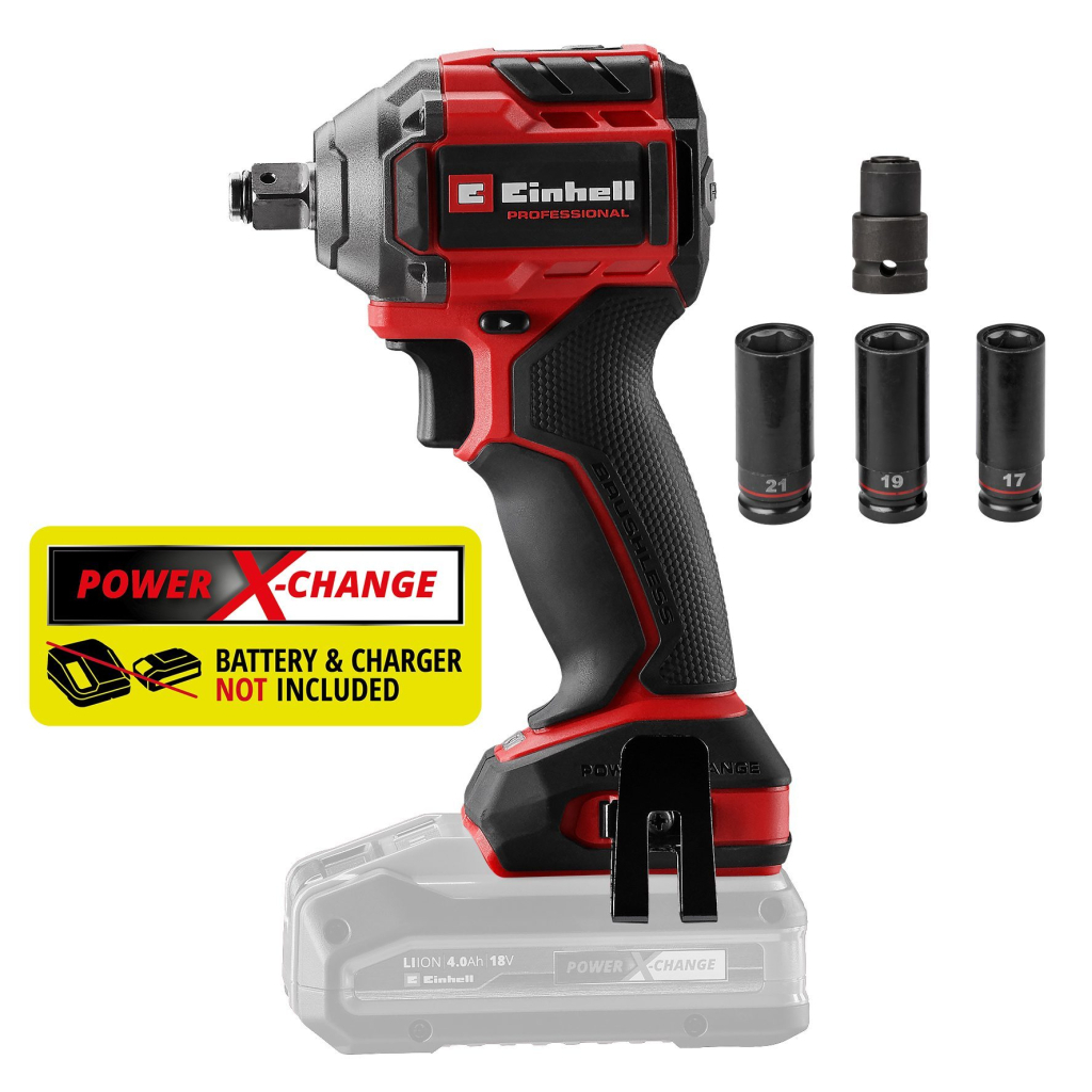 Гайковерт Einhell Professional TP-CW 18/260-C Li BL - Solo 18V, безщітковий, 260Нм 0-2700об/хв, 0.95кг (без АКБ та (4510090) - изображение 1