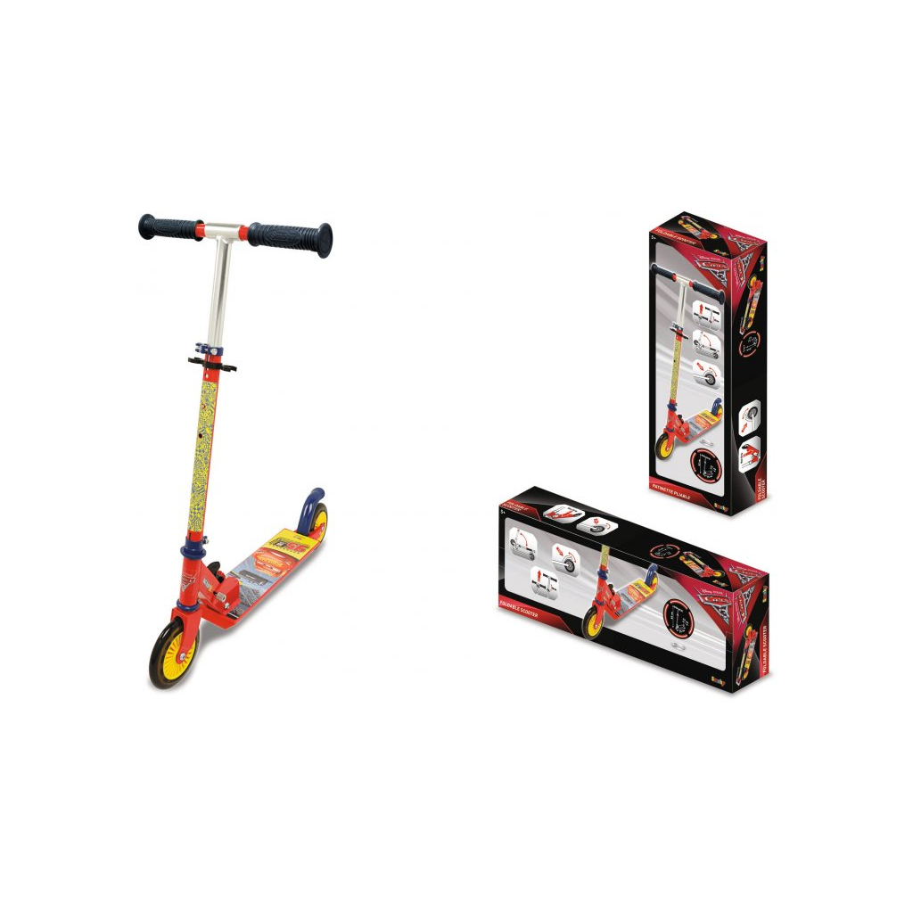 Самокат Smoby Toys Тачки розкладний з металевою рамою Двоколісний (750337) - зображення 3