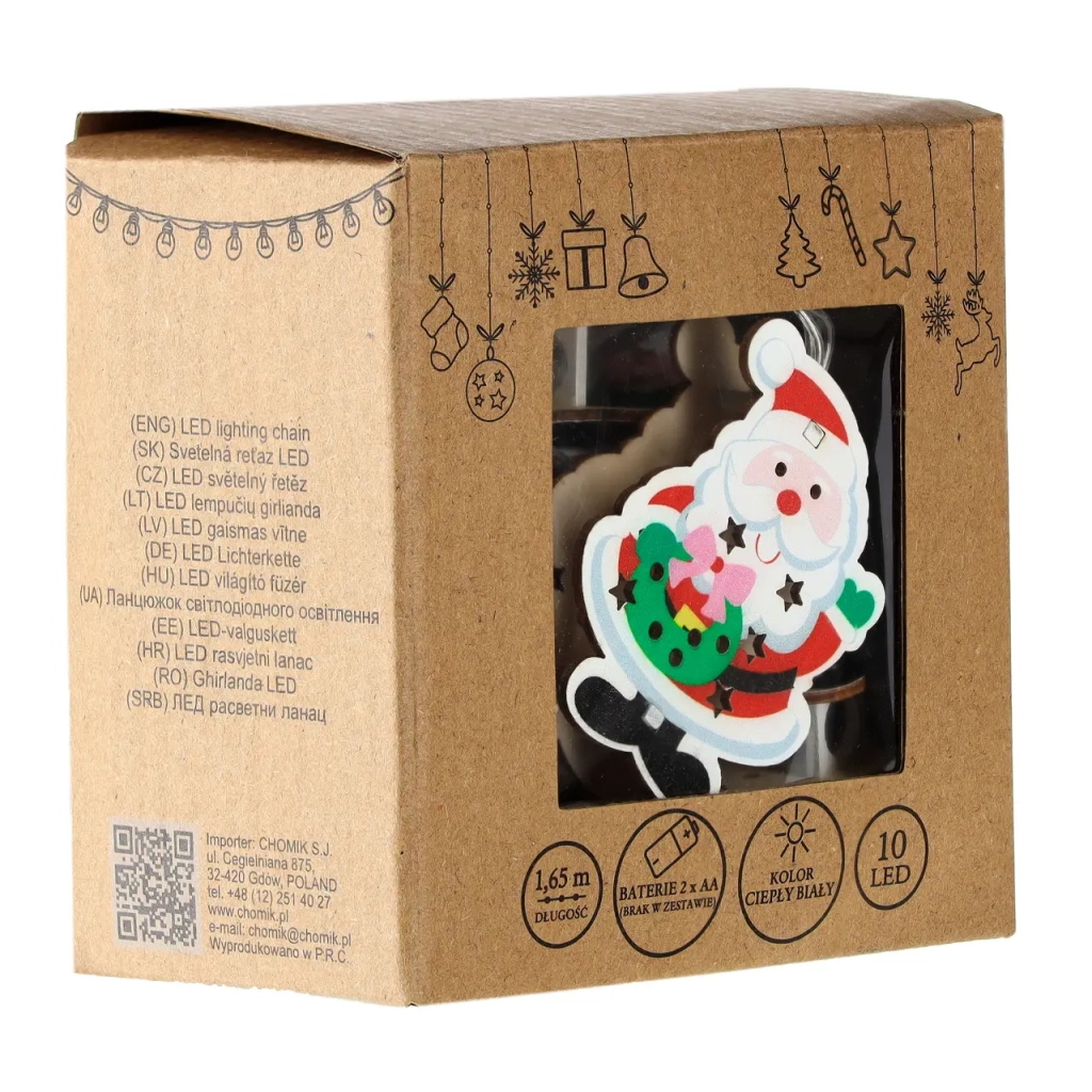 Гірлянда Chomik Санта Клаус 1.65 м 10 LED Теплий білий (5900779854086) - зображення 5