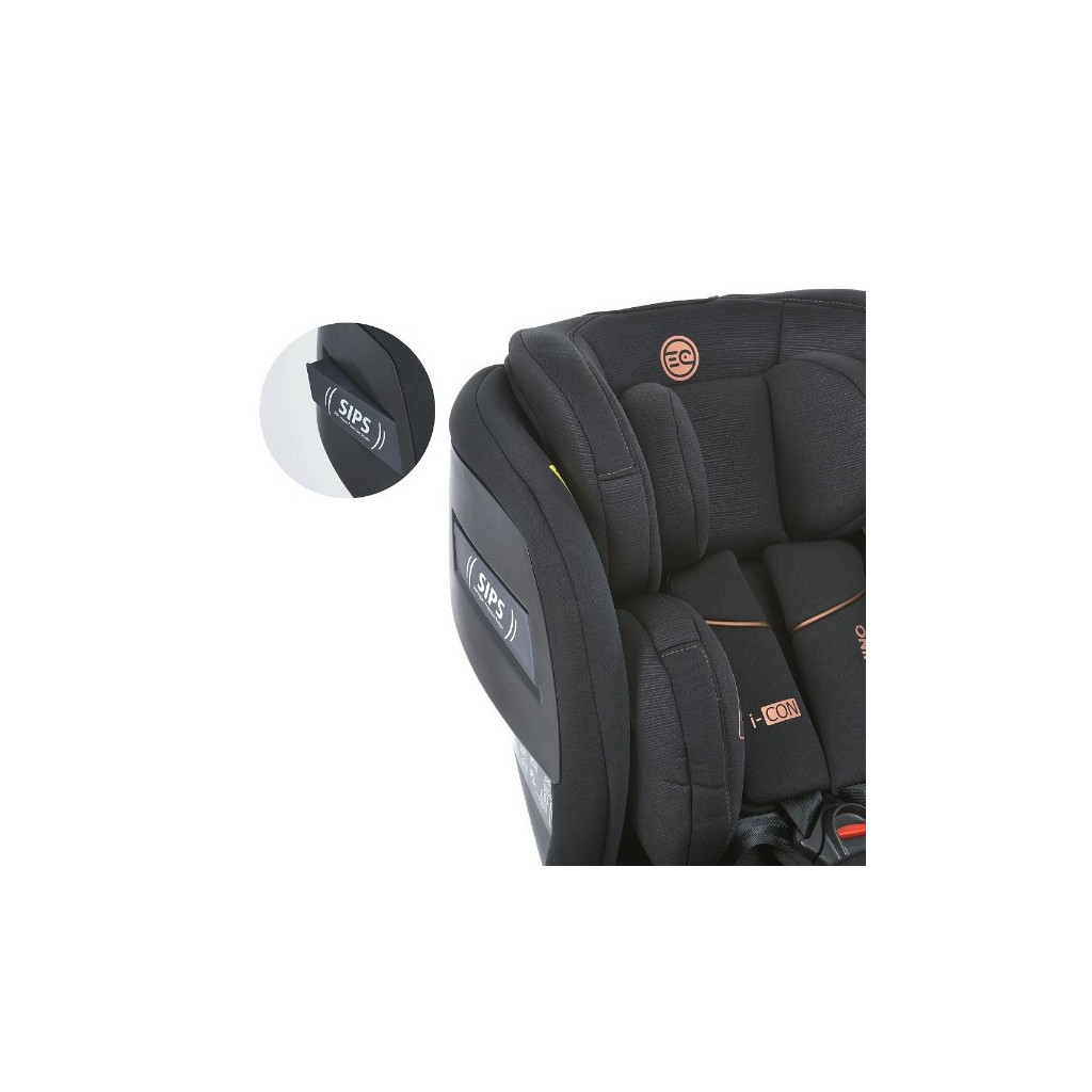 Автокрісло El Camino ME 1117 I-CON 0-36 кг Black striped (ME 1117 black striped) - зображення 9
