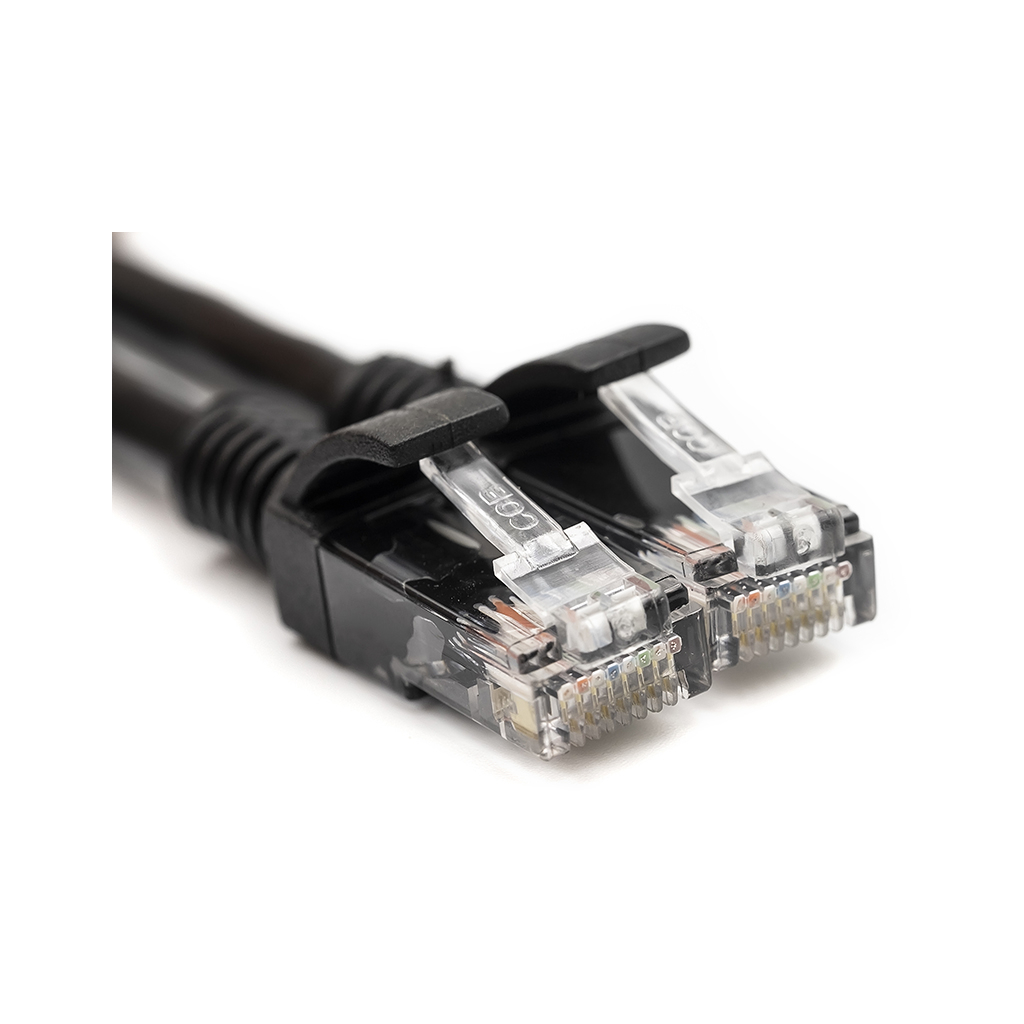 Патч-корд 25м, UTP, cat.5e, CU, black PowerPlant (CA912629) - зображення 1