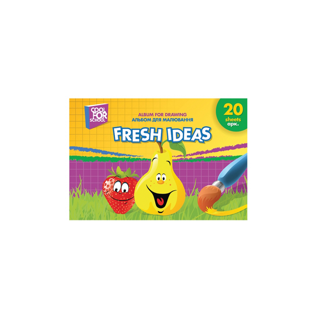 Альбом для малювання Cool For School на пружині, 20 аркушів Fresh Ideas (CF60903-01u) - зображення 1