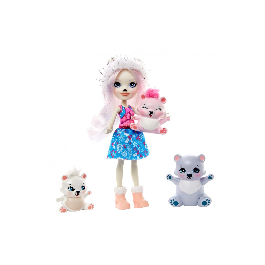 Лялька Enchantimals набір Родина Білої Ведмедиці Прістіни (GJX47) - зображення 1
