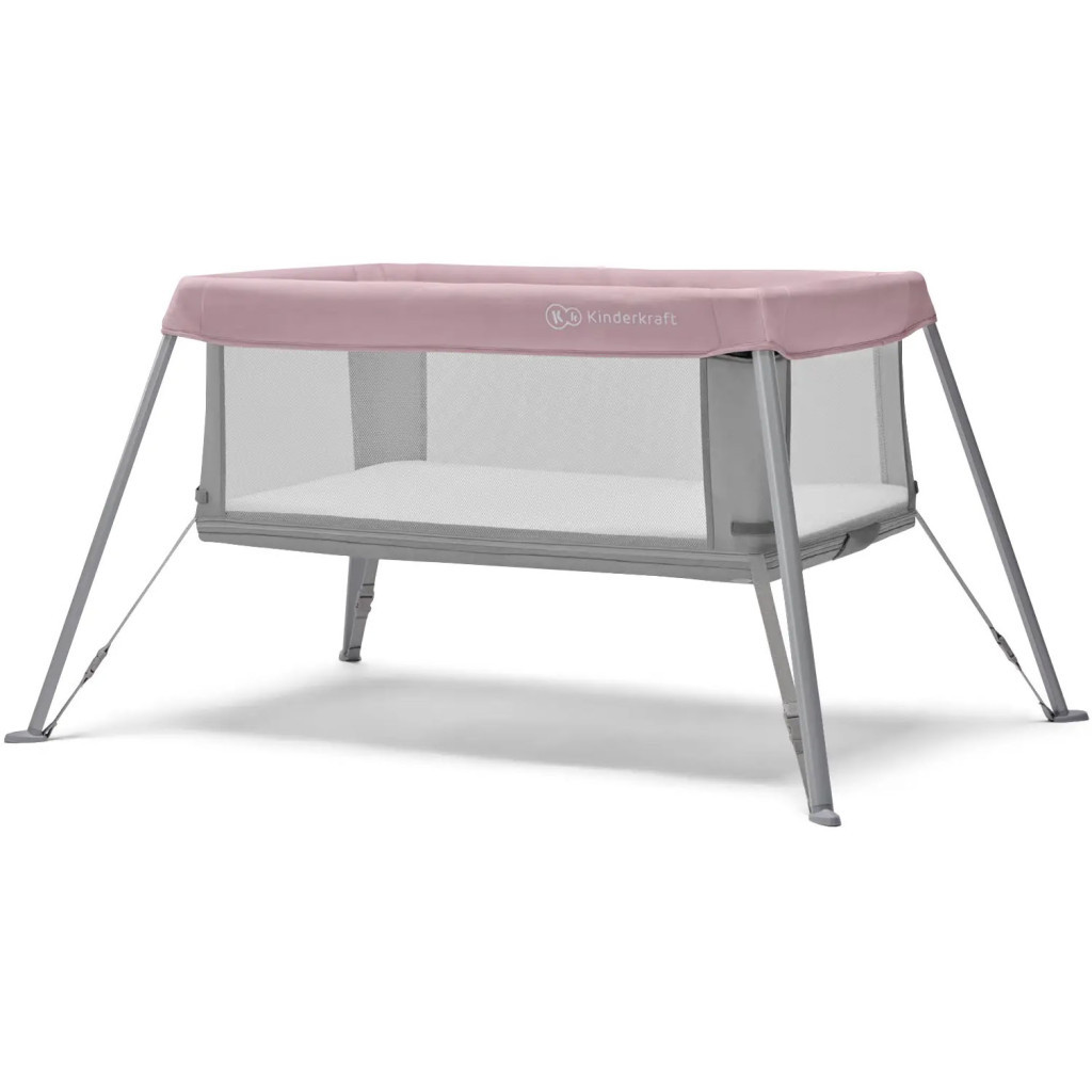 Ліжечко Kinderkraft манеж 2 в 1 Movi Pink (5902533918430) - зображення 12