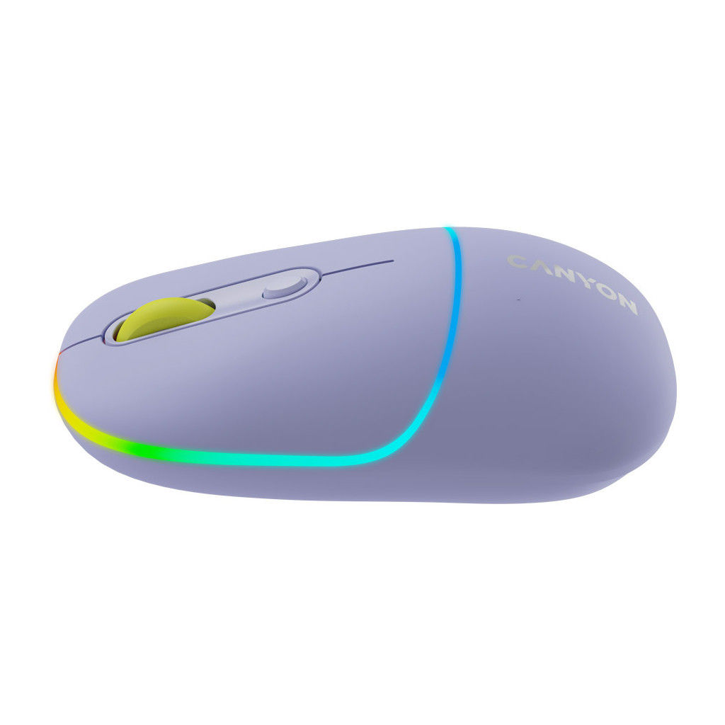 Мишка Canyon MW-22 Dual Band RGB Wireless Mountain Lavender (CNS-CMSW22ML) - изображение 2