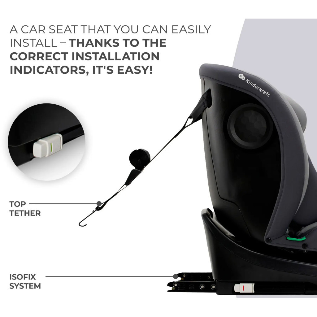 Автокрісло Kinderkraft i-Grow i-Size Grey (KCIGRO00GRY0000) (5902533923663) - зображення 10